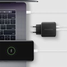 AXAGON síťová nabíječka ACU-PQ45, USB-A, USB-C, PD3.0/PPS/QC4+/SFC 2.0/AFC/Apple, 45W, černá