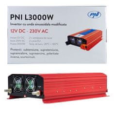 PNI L3000W H3000W12 Měnič napětí 12V napájecí zdroj 230V