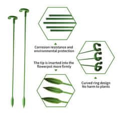 Netscroll 20x Podpora pro rostliny a květiny, opory pro rostliny zajistí zdravý růst vašich rostlin a květin, dvě velikosti: 27 cm, 37 cm, pro zdravý růst rostlin, SupportPlant