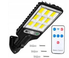 sapro Venkovní solární LED osvětlení JX-616E 9xLED, 260lm, 120 COB, 2200mAh, IP65