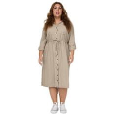 Only Carmakoma Dámské šaty CARCARO Relaxed Fit 15281039 Oxford Tan (Velikost XL)