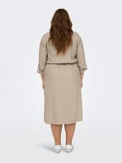 Only Carmakoma Dámské šaty CARCARO Relaxed Fit 15281039 Oxford Tan (Velikost XXL)