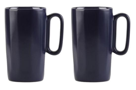 Vialli Design Sada 2 keramických hrnků, 330 ml, navy, FUORI 30107