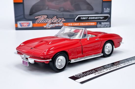 Motor Max Chevrolet Corvette Stingray Convertible C2 (1967) Červená Motormax 1:24