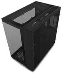 NZXT skříň H9 Elite dvoukomorová ATX / 3xRGB 120 mm / 1x 120mm fan / prosklená / RGB&fan controler / černá