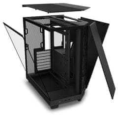 NZXT skříň H6 Flow dvoukomorová / MidT / 3x120mm fan / 2xUSB 3.2 / USB-C / prosklená bočnice i čelo / černá