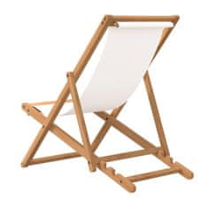 Vidaxl Kempingová židle teak 56 x 105 x 96 cm krémová