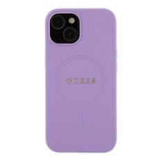 Guess hard kryt na iPhone 15 6.1" Purple Saffiano MagSafe