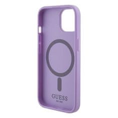 Guess hard kryt na iPhone 15 6.1" Purple Saffiano MagSafe