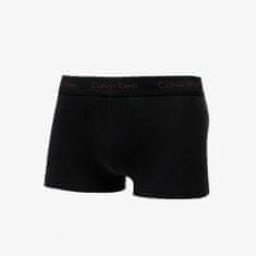 Calvin Klein Boxerky Cotton Stretch Low Rise Trunk 3-Pack Black S S Černá