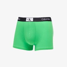 Calvin Klein Boxerky 96 Cottontretch Trunk 3-Pack Island Green/ Black/ Fuschia Rose M Různobarevný