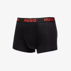 Hugo Boss Boxerky Logo-Waistbandtretch Trunks 3-Pack Black L Černá