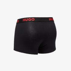 Hugo Boss Boxerky Logo-Waistbandtretch Trunks 3-Pack Black L Černá