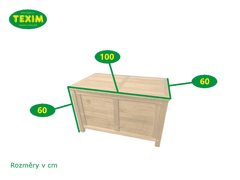 eoshop Nábytek Teaková truhla I. na polstry 100 cm