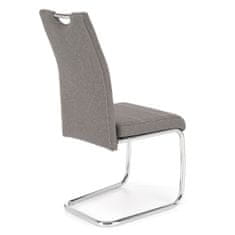 Halmar Jídelní židle K349 - šedá / chrom
