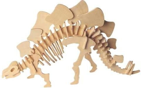 Woodcraft Dřevěné 3D puzzle STEGOSAURUS II hnědé