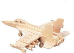 Woodcraft Dřevěné 3D puzzle STÍHAČKA hnědé