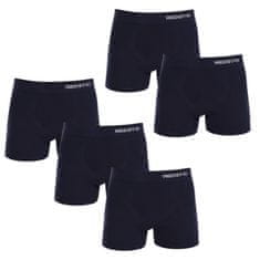 Nedeto 5PACK pánské boxerky bezešvé bambusové modré (5NDTB002S) - velikost XL