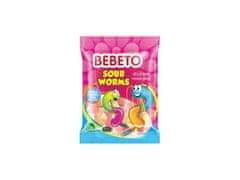 Bebeto  BEBETO Sour worms želé bonbony 80g