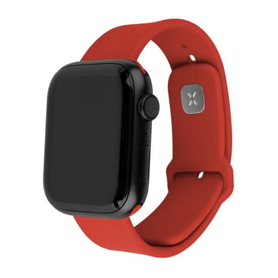 FIXED Set silikonových řemínků Silicone Sporty Strap pro Apple Watch 42/44/45mm, červený