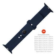 FIXED Set silikonových řemínků Silicone Sporty Strap pro Apple Watch 38/40/41mm, modrý