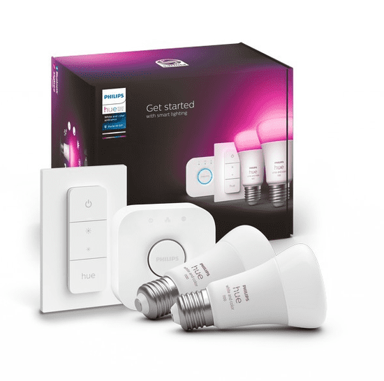 Philips Hue sada Bridge + 2x WACA LED žárovka + ovladač