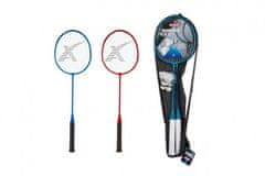 Teddies Sada badminton pálky 2ks + míček 2ks 65cm kov/plast v pouzdře