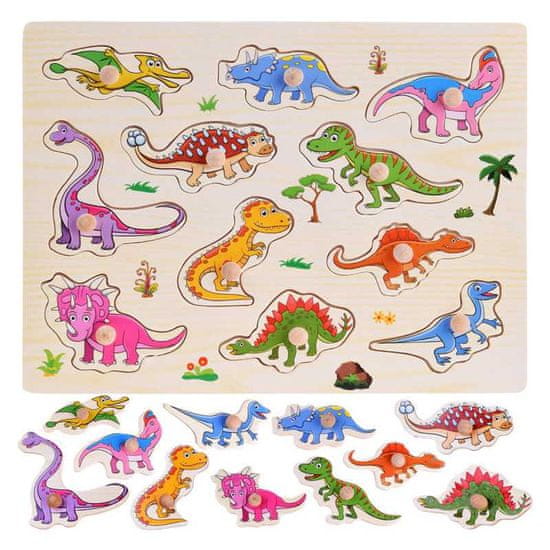 JOKOMISIADA Dřevěné puzzle s dinosaury 11ele puzzle ZA4723