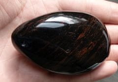 INTEREST Masážní kámen HMATKA Obsidián Mahagonový - Mexiko - 164,10gr.