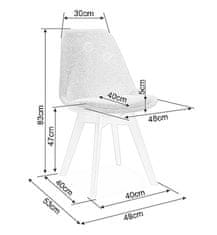 CASARREDO Jídelní židle DIOR dub/tmavě šedá