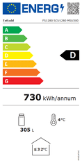 Tefcold Chladicí skříň prosklené dveře MSU 300