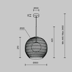 MAYTONI MAYTONI Závěsné svítidlo CANE G9x1 28W MOD204PL-01B1