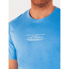 Dstreet Pánské tričko s potiskem světle modré rx5474 M