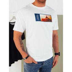 Dstreet Pánské tričko s potiskem bílé rx5484 M