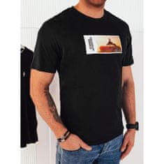 Dstreet Pánské tričko s potiskem černé rx5485 XL