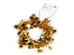 Vánoční drátek hvězdy 2,5 m - zlatá (12 svaz.)