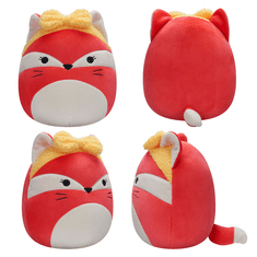 SQUISHMALLOWS Růžový maskot Fifi Fox se žlutým páskem 19 cm