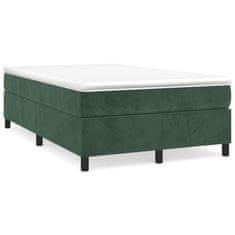 shumee Box spring postel s matrací tmavě zelená 120x190 cm samet