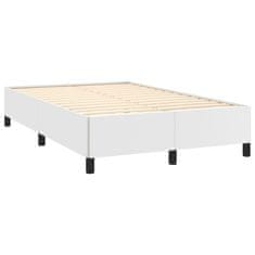 Vidaxl Box spring postel s matrací bílá 120x190 cm umělá kůže