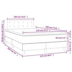 Petromila Box spring postel matrace a LED cappuccino 120x190cm umělá kůže