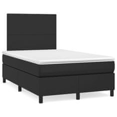 shumee Box spring postel s matrací černá 120x190 cm umělá kůže