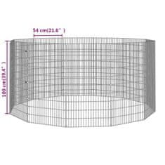 Vidaxl Ohrádka pro zvířata 12 panelů 54 x 100 cm pozinkované železo