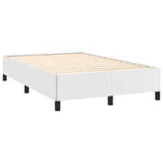 Vidaxl Box spring postel s matrací bílá 120x190 cm umělá kůže