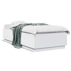 shumee Rám postele s LED osvětlením bílý 90 x 200 cm kompozitní dřevo