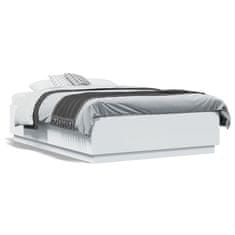 shumee Rám postele s LED osvětlením bílý 120 x 190 cm kompozitní dřevo