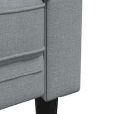 Vidaxl 3dílná sedací souprava světle šedá textil