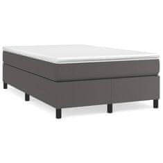 shumee Box spring postel s matrací šedá 120x190 cm umělá kůže