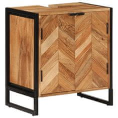 shumee 3dílná koupelnová sestava železo a masivní akáciové dřevo