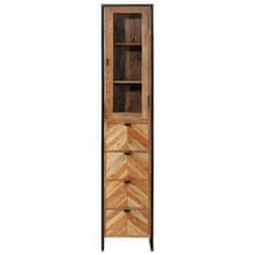 Greatstore Koupelnová skříňka 40x27x190 cm železo a masivní akáciové dřevo