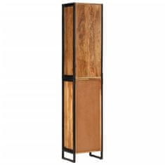 Greatstore Koupelnová skříňka 40x27x190 cm železo a masivní akáciové dřevo